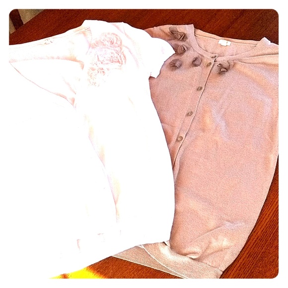 2 j crew short sleeve sweaters sz M - Picture 2 of 8